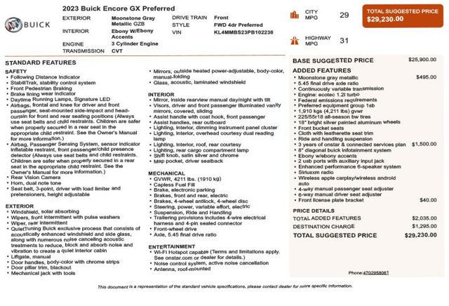 2023 Buick Encore GX FWD 4dr Preferred - 22986982 - 2