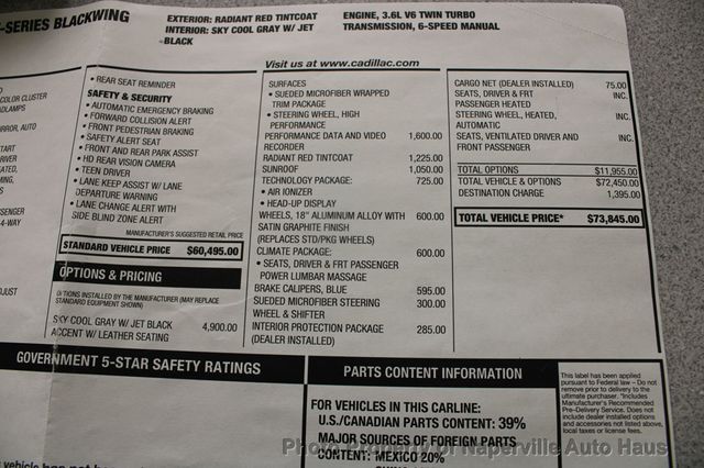 2023 Cadillac CT4-V 4dr Sedan Blackwing - 22900836 - 62