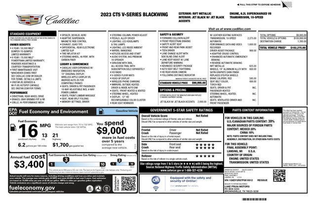 2023 Cadillac CT5-V 4dr Sedan Blackwing - 23043349 - 10