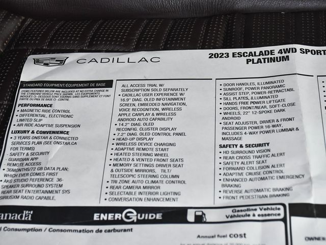 2023 Cadillac Escalade Sport Platinum - 22951353 - 75