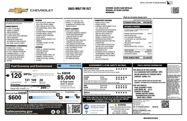 2023 Chevrolet Bolt EV 5dr Wagon 2LT - 22897325 - 6