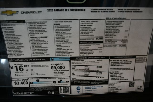 2023 Chevrolet Camaro 2dr Convertible ZL1 - 22916103 - 81