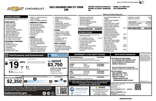 2023 Chevrolet Colorado 4X4 Crew Cab Z71 Convenience Package II Technology Package - 22996822 - 6