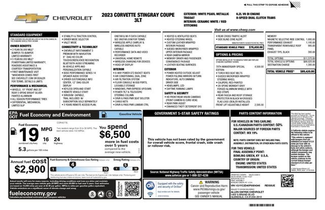 2023 Chevrolet Corvette Stingray 3LT 70th Anniversary Special Edition - 22993106 - 10