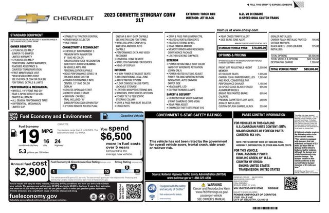 2023 Chevrolet Corvette Stingray Convertible Performance Exhaust Performance Data/Video  - 22859258 - 9