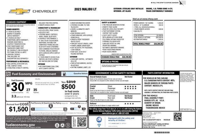 2023 Chevrolet Malibu 4dr Sedan 1LT - 23071938 - 2