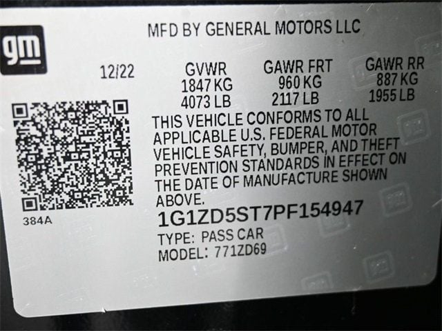 2023 Chevrolet Malibu 4dr Sedan 1LT - 22964271 - 6