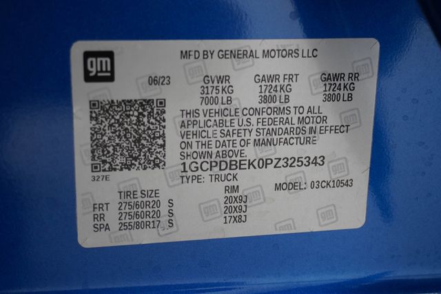 2023 Chevrolet Silverado 1500 4WD Crew Cab 147" Custom - 22939491 - 25