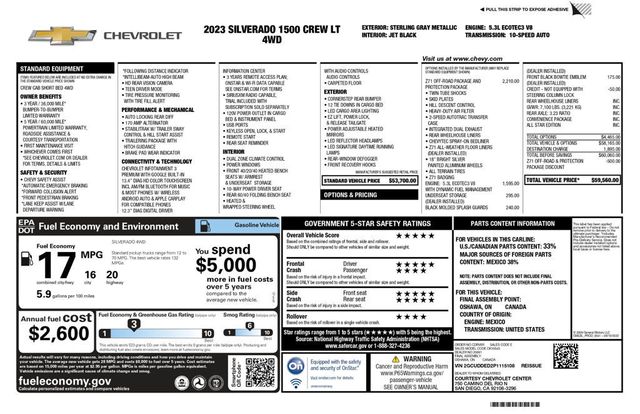 2023 Chevrolet Silverado 1500 4x4 Crew Cab LT All Star Edition Rough Country Suspension Lift - 23013851 - 6