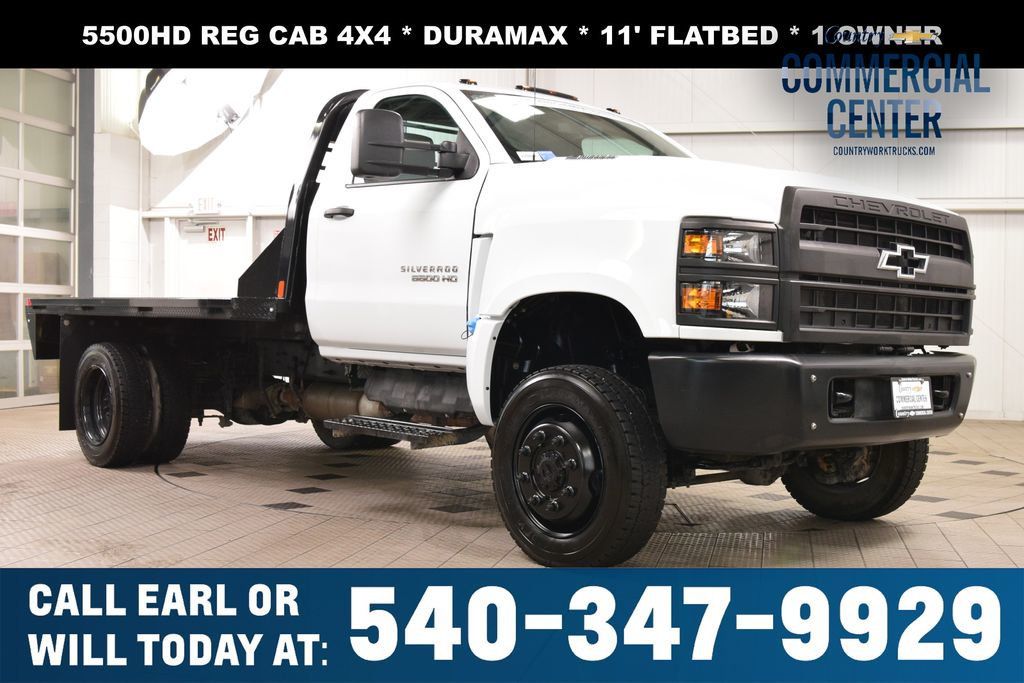2023 Chevrolet Silverado 5500HD 5500HD REG CAB 4X4 * DURAMAX * 11' FLATBED * 1 OWNER - 23004138 | Video 1