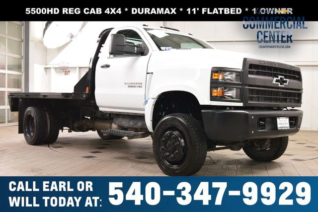 2023 Chevrolet Silverado 5500HD 5500HD REG CAB 4X4 * DURAMAX * 11' FLATBED * 1 OWNER - 23004138 - 0
