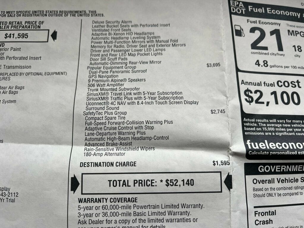 2023 Chrysler 300 Touring L All Wheel Drive 1-Owner Estate Car - 22979785 - 47