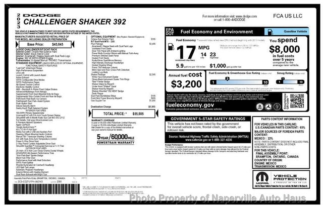 2023 Dodge Challenger R/T SCAT PACK SHAKER 392 CONVERTIBLE - 22955328 - 57