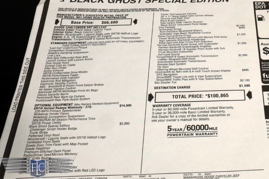 2023 Dodge Challenger SRT Hellcat Redeye Widebody Black Ghost - 22984758 - 44