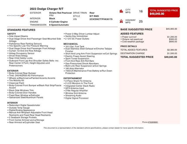 2023 Dodge Charger R/T RWD - 23029581 - 2