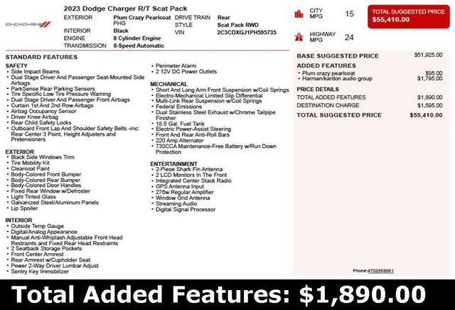 2023 Dodge Charger R/T Scat Pack - 22943908 - 2