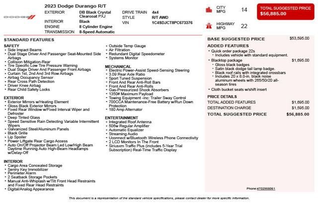 2023 Dodge Durango R/T - 23079772 - 2