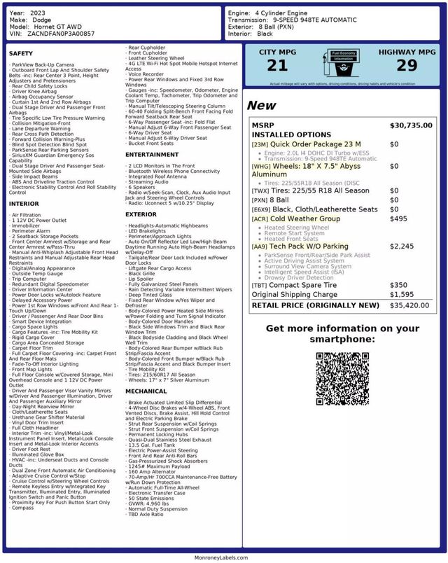 2023 Dodge Hornet GT AWD - 22874885 - 35