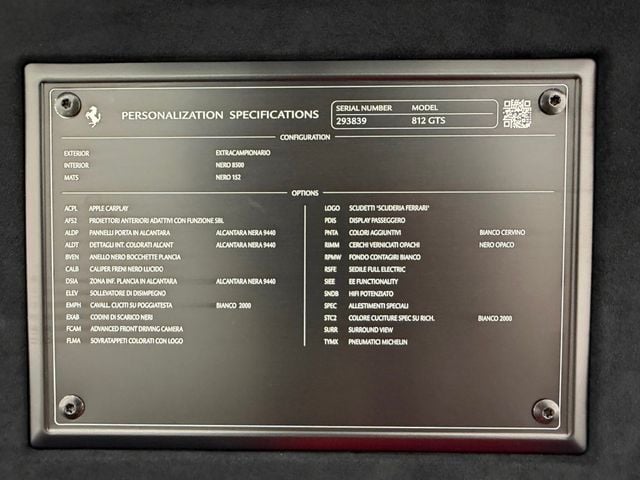 2023 Ferrari 812 GTS EXTRACAMPIONARIO BIANCO CERVINO FULL PPF SCRAPE ARMOR 7 YR WTY - 23018167 - 54