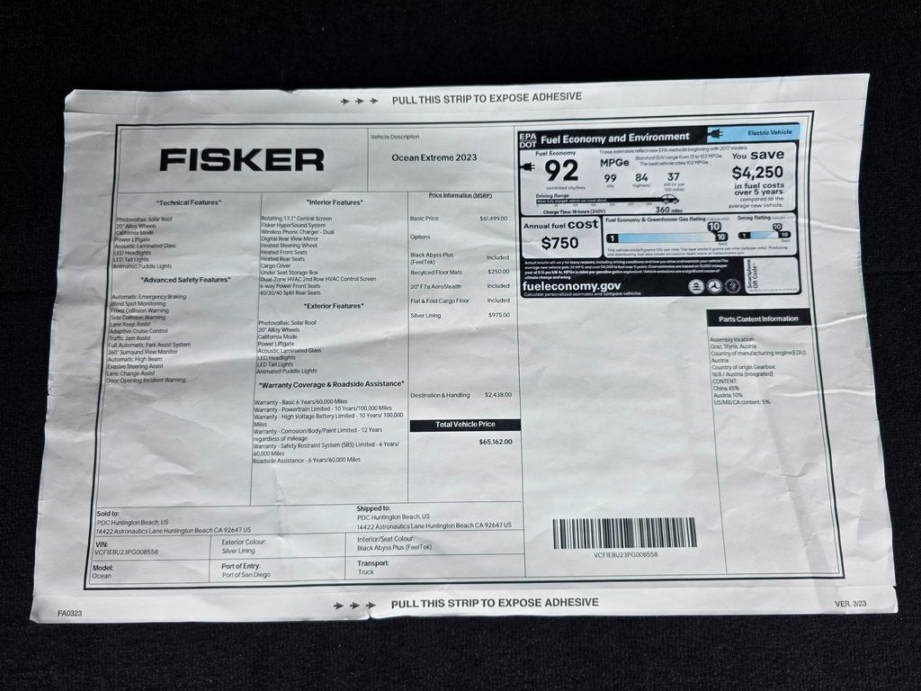 2023 Fisker Ocean Extreme AWD - 22922550 - 15