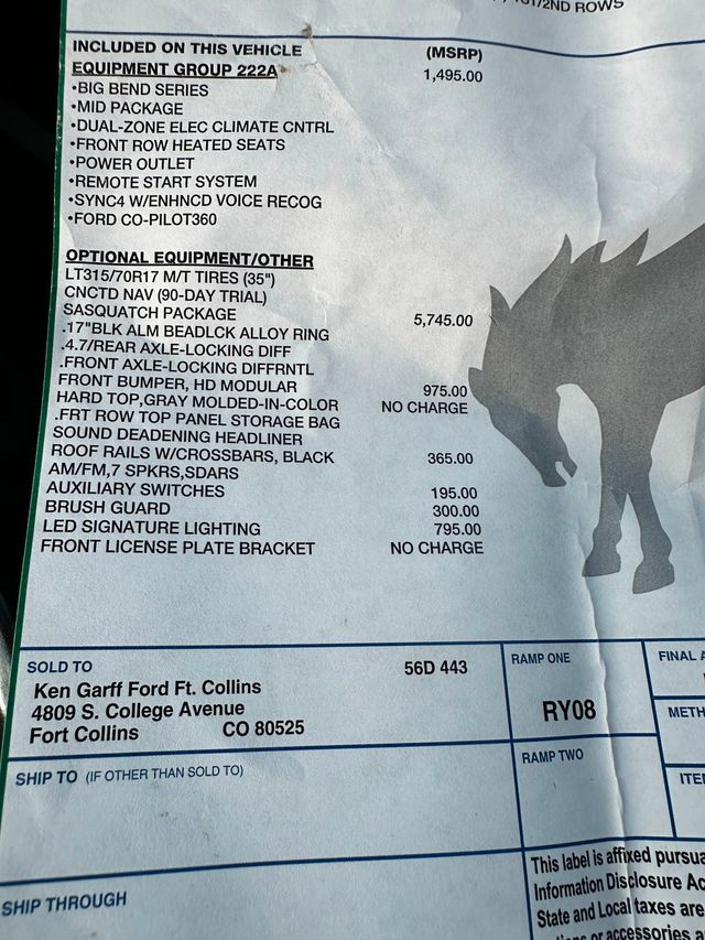 2023 Ford Bronco Big Bend 2 Door Advanced 4x4 - 22986331 - 39