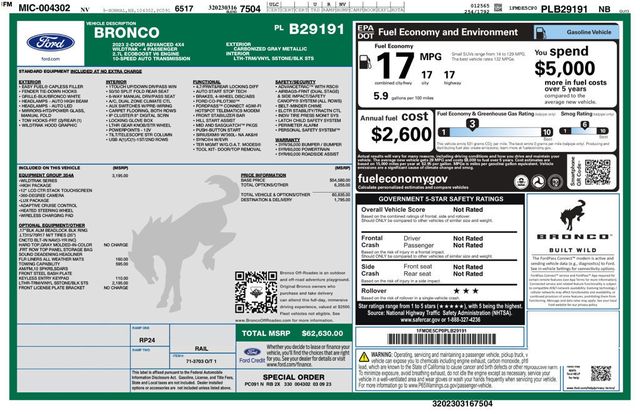 2023 Ford Bronco Wildtrack Advanced 4x4 ICON Shocks w/Reservoirs - 23017864 - 15