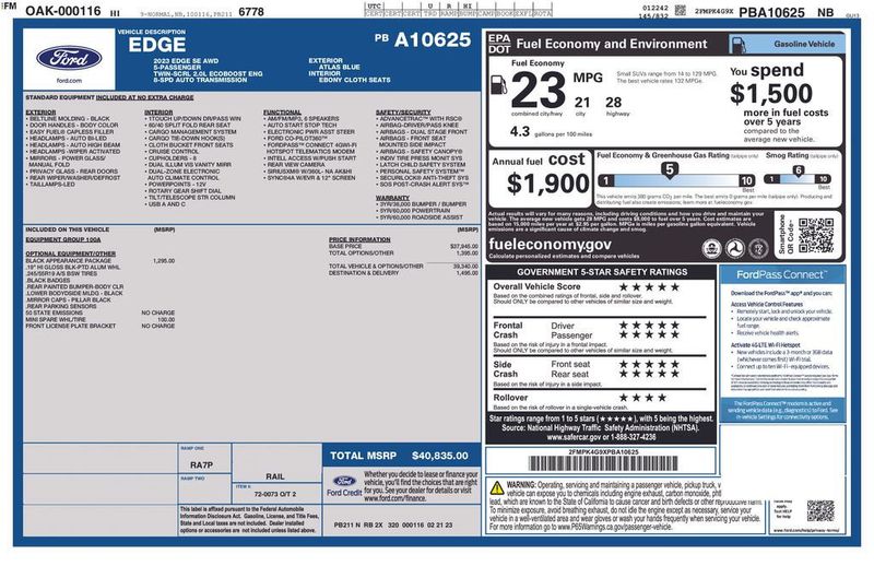 2023 Ford Edge SE AWD - 23030828 - 5