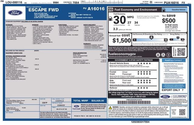 2023 Ford Escape Active FWD - 22970142 - 5
