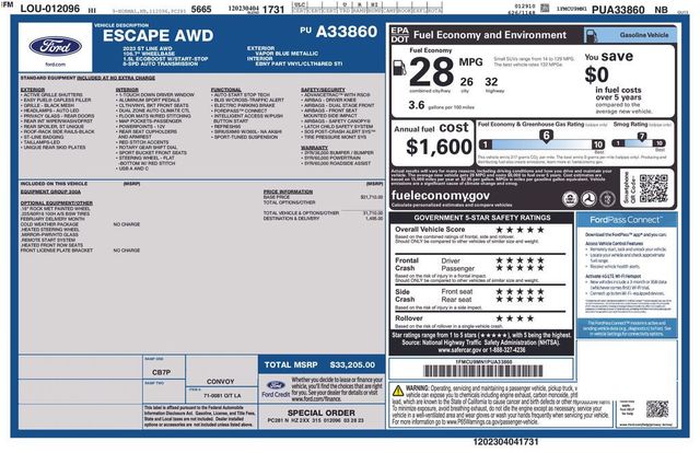2023 Ford Escape ST-Line AWD - 23024893 - 5