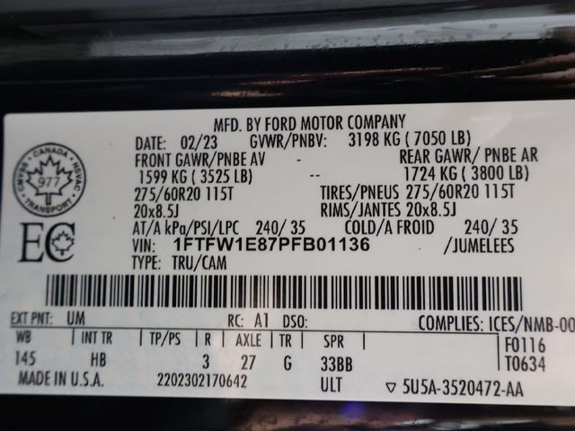 2023 Ford F-150 Lariat - 23065846 - 58
