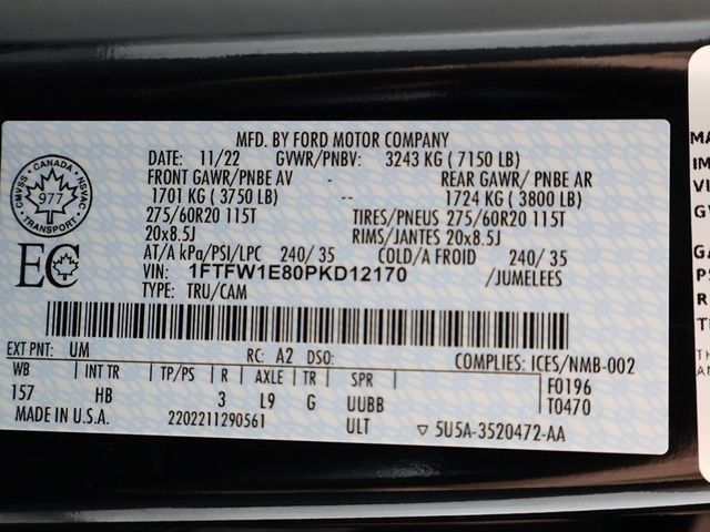 2023 Ford F-150 Lariat - 22935573 - 61