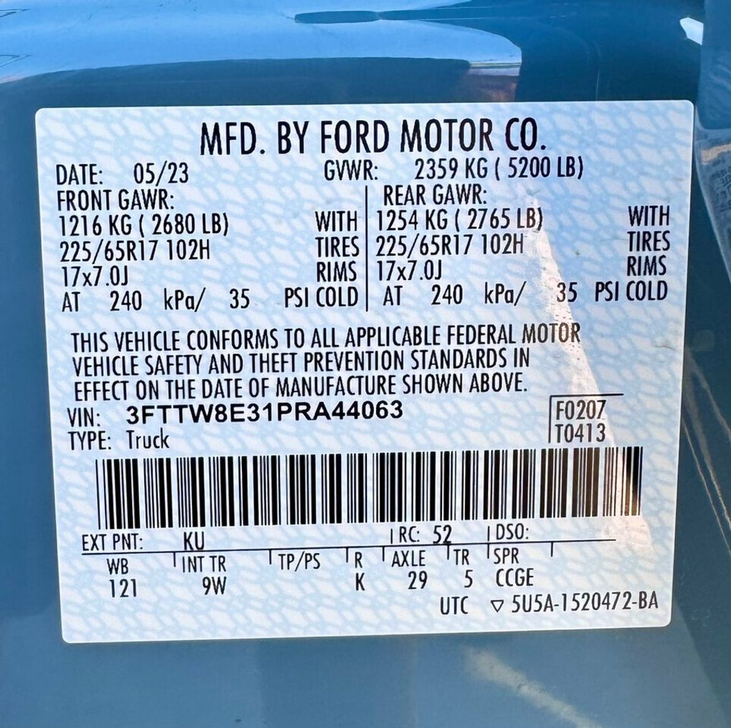 2023 Ford Maverick XL FWD SuperCrew Hybrid - 22297660 - 44
