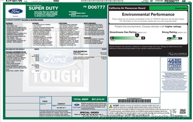 2023 Ford Super Duty F-350 DRW Platinum 4WD Crew Cab 8' Box - 22958198 - 67