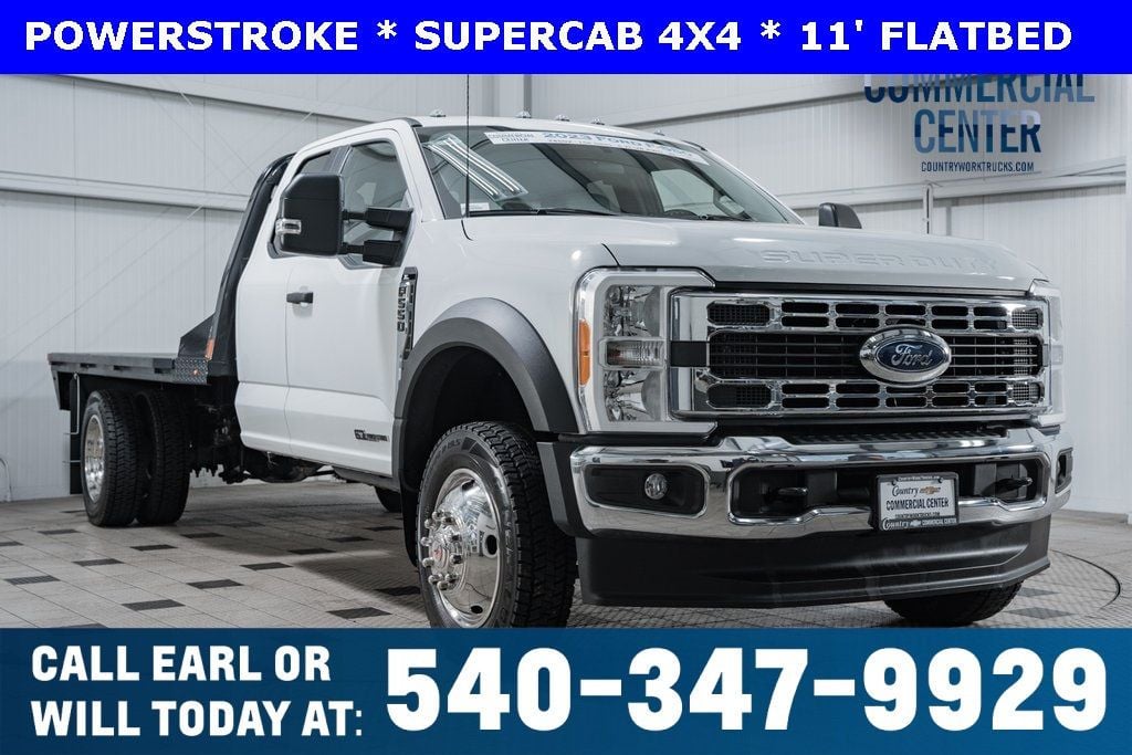 2023 Ford Super Duty F-550 DRW F550 SUPERCAB 4X4 * 6.7 POWERSTROKE * 11' FLATBED * 1 OWNER - 22627442 - 0