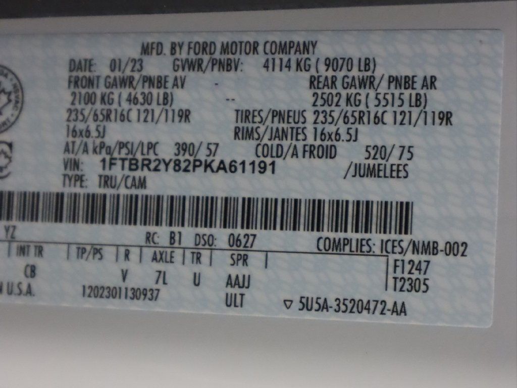 2023 Ford Transit Cargo Van Base - 22754830 - 38