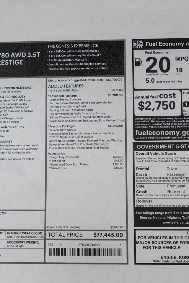 2023 Genesis GV80 3.5T AWD - 23009208 - 56