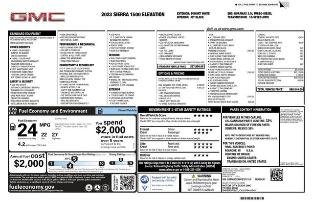 2023 GMC Sierra 1500 4x4 Crew Cab Elevation X31 OFF ROAD Package - 23084211 - 9