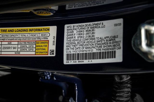 2023 Honda Accord Hybrid EX-L Sedan - 22982644 - 44