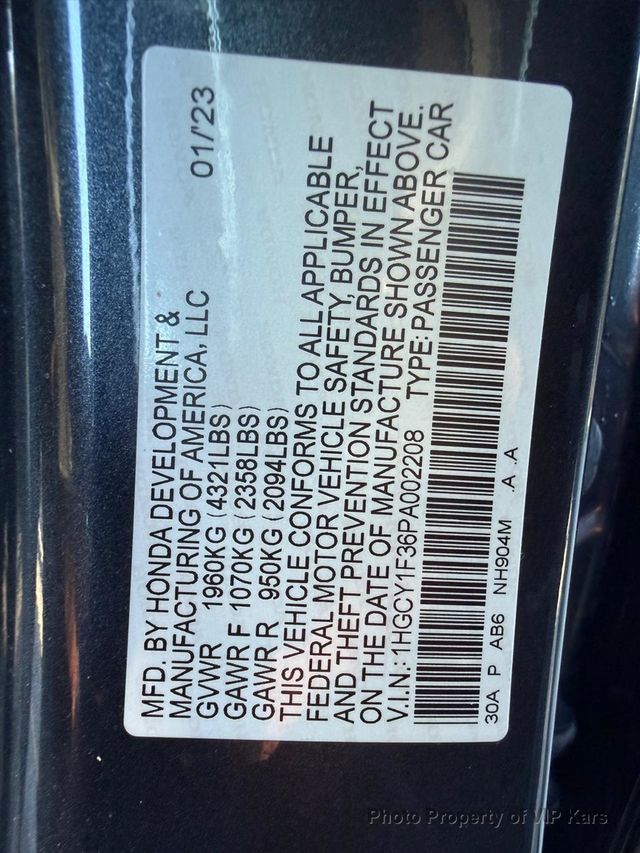 2023 Honda Accord Sedan EX CVT - 22978998 - 20