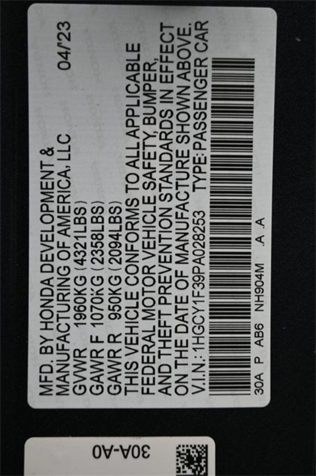 2023 Honda Accord Sedan EX CVT - 22955516 - 6