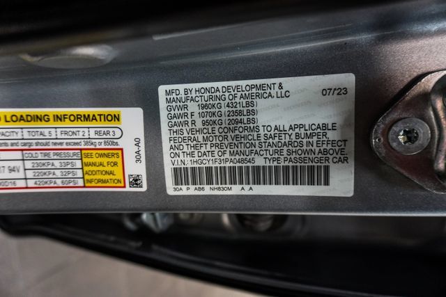 2023 Honda Accord Sedan EX CVT - 22995645 - 44