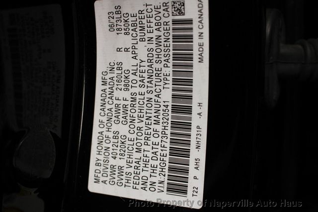 2023 Honda Civic Sedan EX CVT - 22948864 - 44