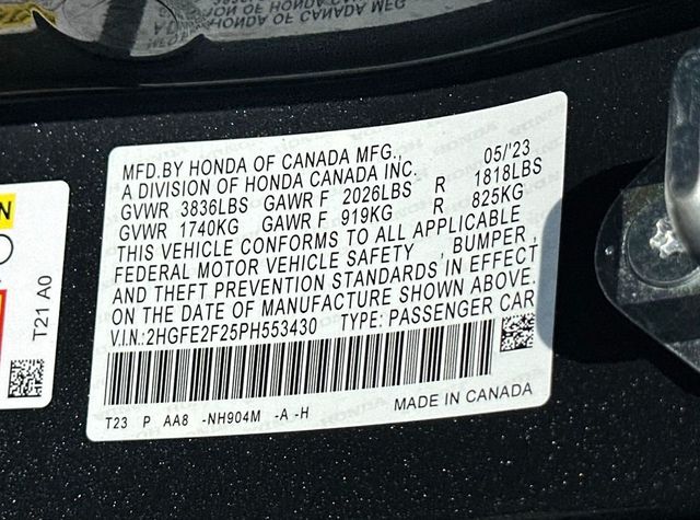 2023 Honda Civic Sedan LX CVT - 23036047 - 20