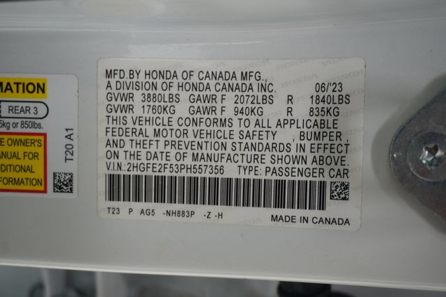 2023 Honda Civic Sedan Sport CVT - 23032242 - 28