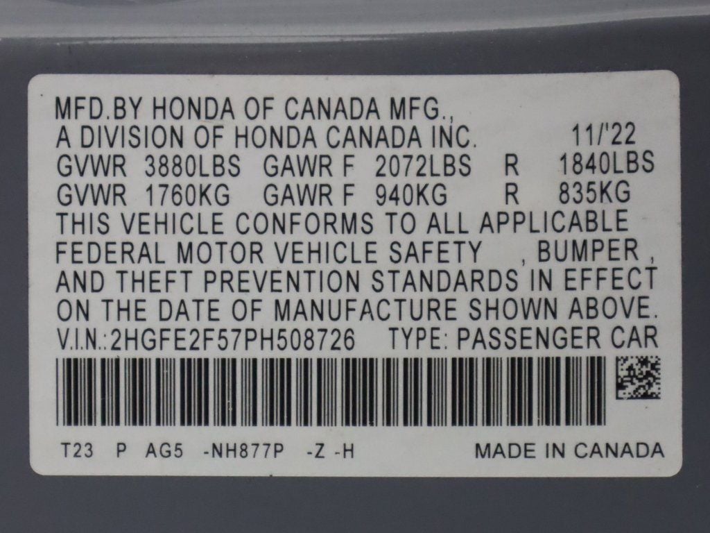 2023 Honda Civic Sedan Sport CVT - 22651338 - 42