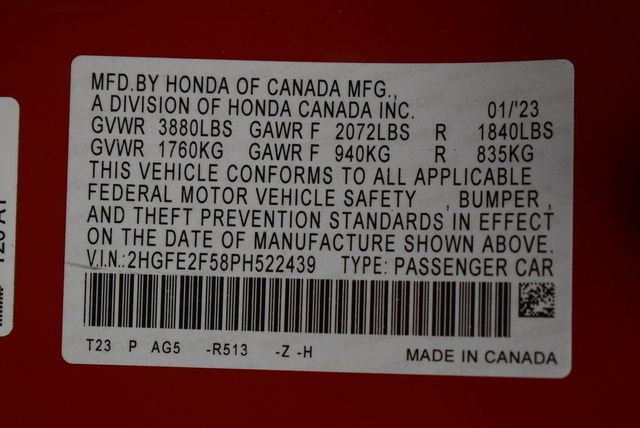 2023 Honda Civic Sedan Sport CVT - 22994290 - 36