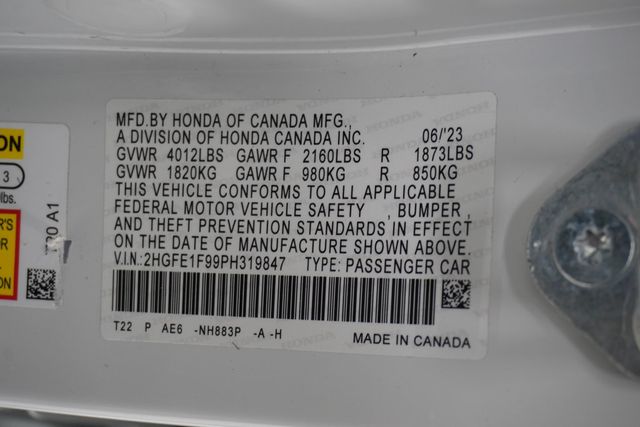 2023 Honda Civic Sedan Touring CVT - 22980971 - 31