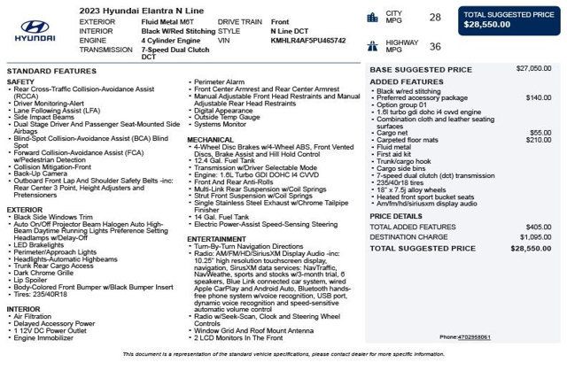 2023 Hyundai Elantra N Line DCT - 22984506 - 2