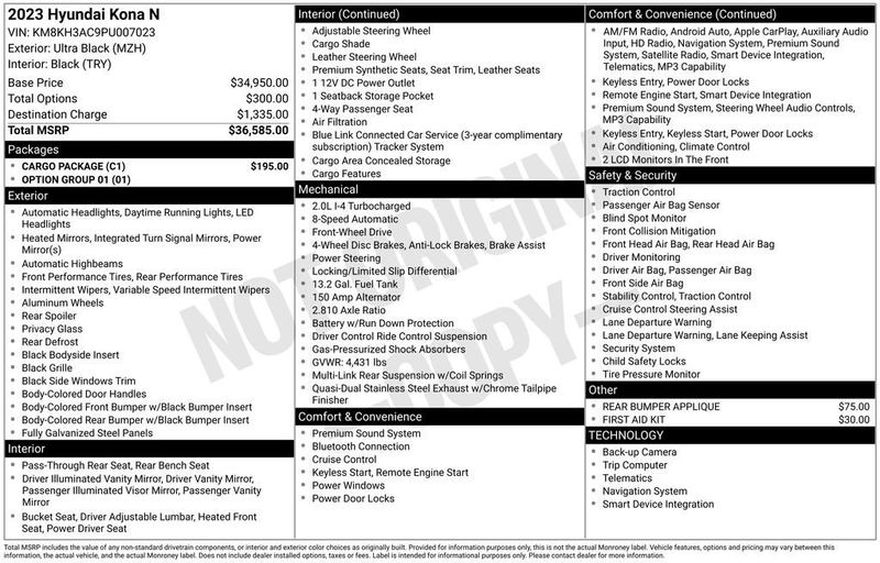 2023 Hyundai Kona N FWD - 22936307 - 5