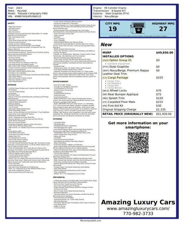2023 Hyundai Palisade Calligraphy FWD - 23045939 - 23